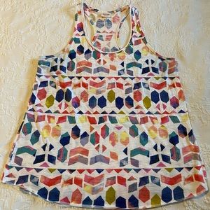 Multicolored Racerback Tank Top